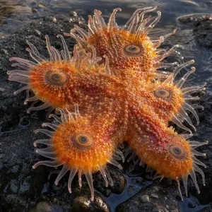 Sea anemone + Starfish